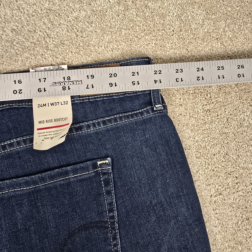Signature Levi Strauss Jeans Women Size 24M Blue Mid Rise Bootcut Stretch Denim - Picture 5 of 9